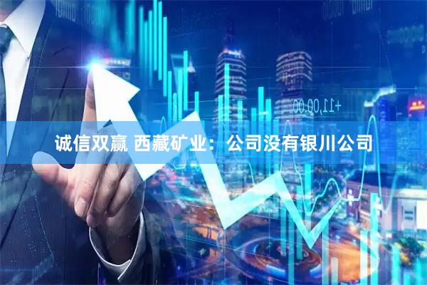 诚信双赢 西藏矿业：公司没有银川公司