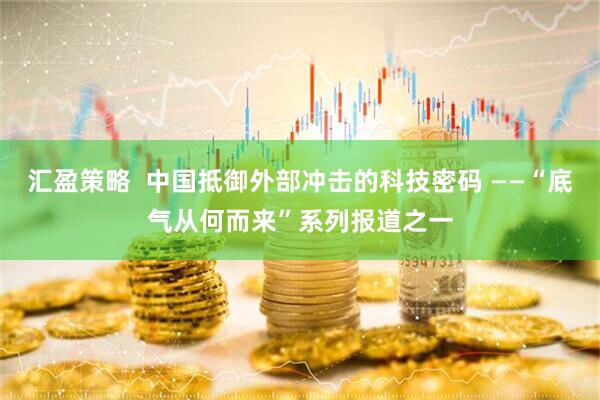 汇盈策略  中国抵御外部冲击的科技密码 ——“底气从何而来”系列报道之一