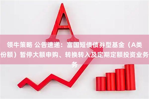 领牛策略 公告速递：富国短债债券型基金（A类份额）暂停大额申购、转换转入及定期定额投资业务